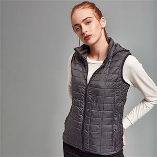 Women's honeycomb hooded gilet